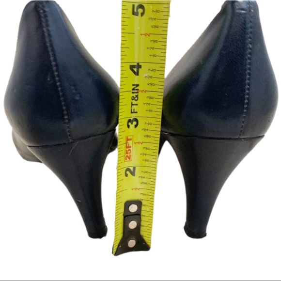 🎀east5th Blue Closed Toe Slip On Vintage Heel 6 - Picture 11 of 13
